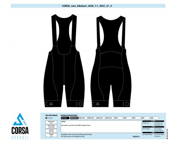 IOCC Black Men's Bibshorts