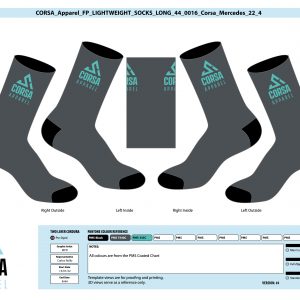 Corsa F1 Grey Hi Top Socks